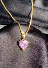 Load image into Gallery viewer, Pink Gem Heart Necklace
