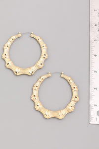 Classic Bamboo Hoops in Gold