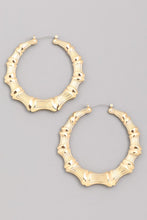 Load image into Gallery viewer, Classic Bamboo Hoops in Gold
