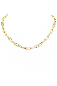 18k Chain Link Necklace in Gold