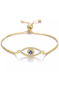 Evil Eye Pull Tie Bracelet