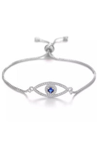 Evil Eye Pull Tie Bracelet