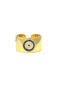 Evil Eye Protection Ring in Gold