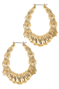 Oval Flare Bamboos in Gold
