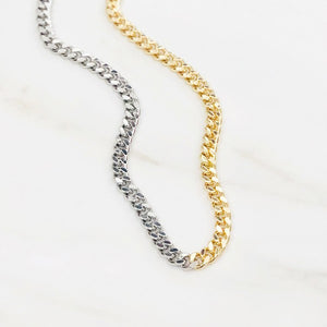 Two Tone Cuban Link Necklace