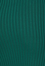 Load image into Gallery viewer, Ribbed Body Con V Neck Dress in Emerald
