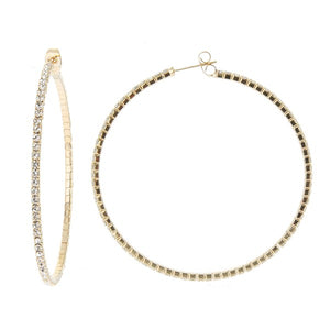 XL Dainty Diamond Hoops