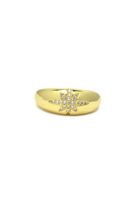 18k Starburst Ring
