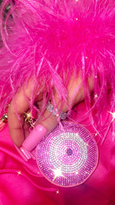 Icy Pink Evil Eye Keychain