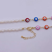 Load image into Gallery viewer, Evil Eye Pearl Fusion Necklace
