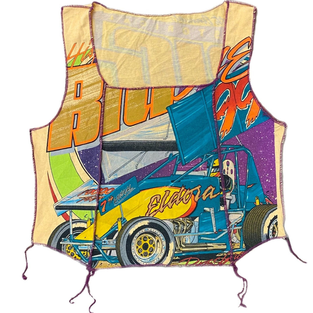 Reworked Vintage Racecar Corset Top