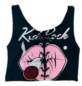 Reworked Vintage Kid Rock Lace-Up Tank Top