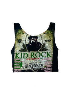 Reworked Vintage Kid Rock Lace-Up Tank Top