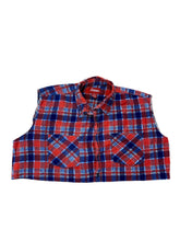 Load image into Gallery viewer, Reworked Vintage Coleman Cropped Flannel With Matching Scrunchies
