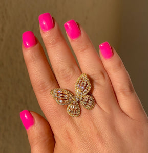 Butterfly Baby Diamond Ring in Gold