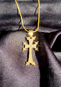 Armenian Cross Necklace in Gold