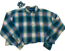 Load image into Gallery viewer, Vintage 90s Cropped Flannel With Matching Scrunchie
