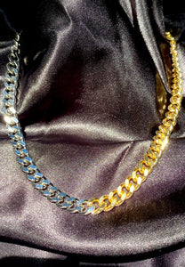Two Tone Cuban Link Necklace