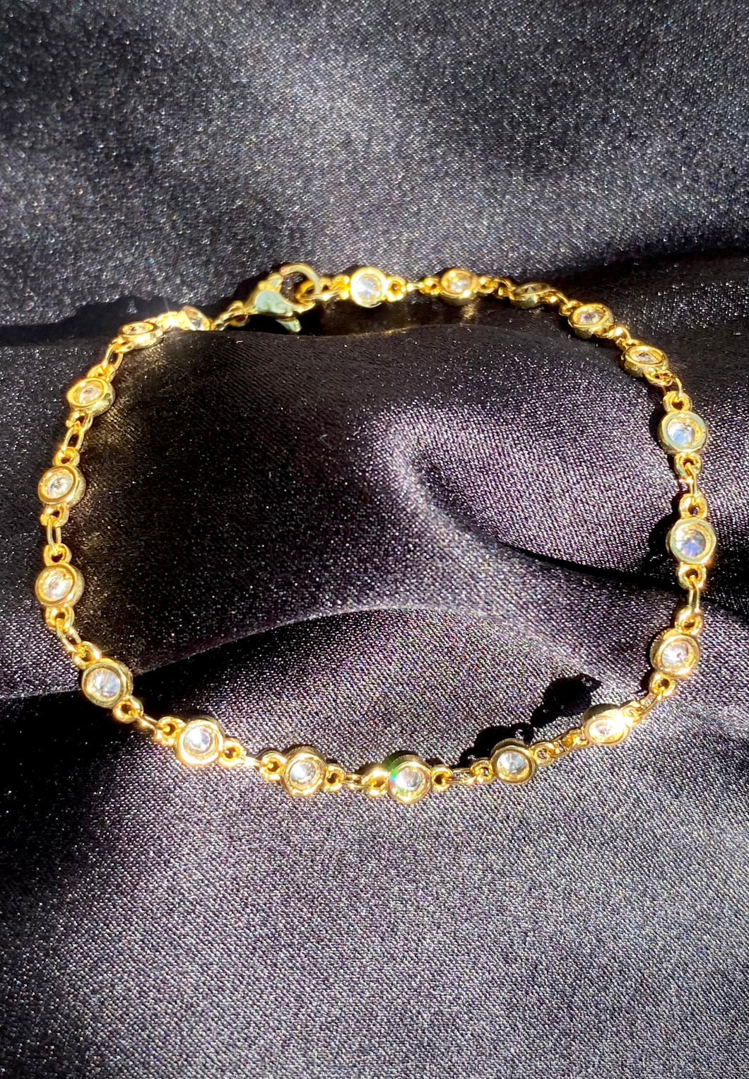 Svetlana Tennis Bracelet in Gold