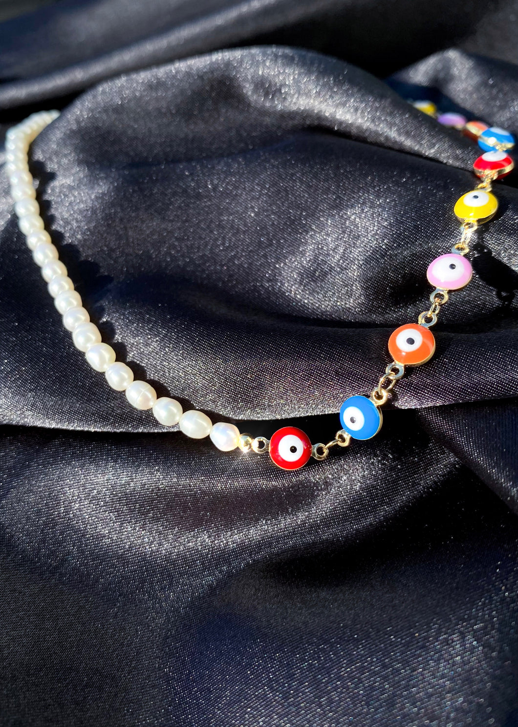 Evil Eye Pearl Fusion Necklace