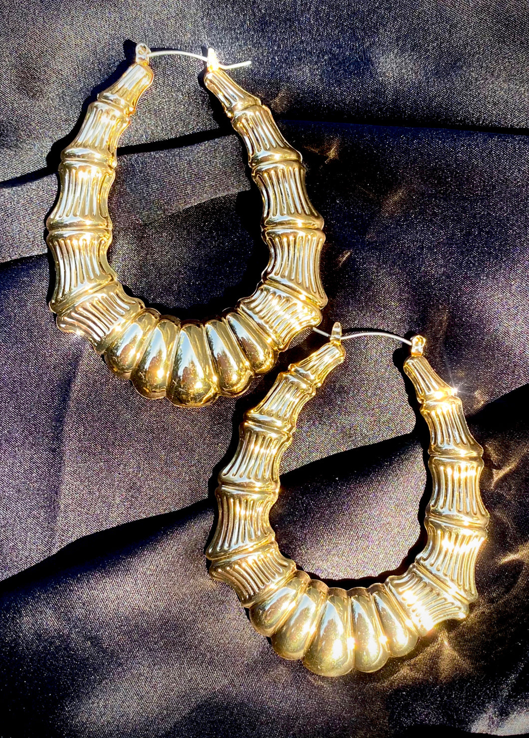 Oval Flare Bamboos in Gold