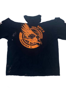 Vintage Harley-Davidson Springfield Cold Shoulder Long Sleeve T-Shirt
