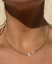 Load image into Gallery viewer, Svetlana Tennis Necklace in Gold
