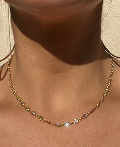 Svetlana Tennis Necklace in Gold