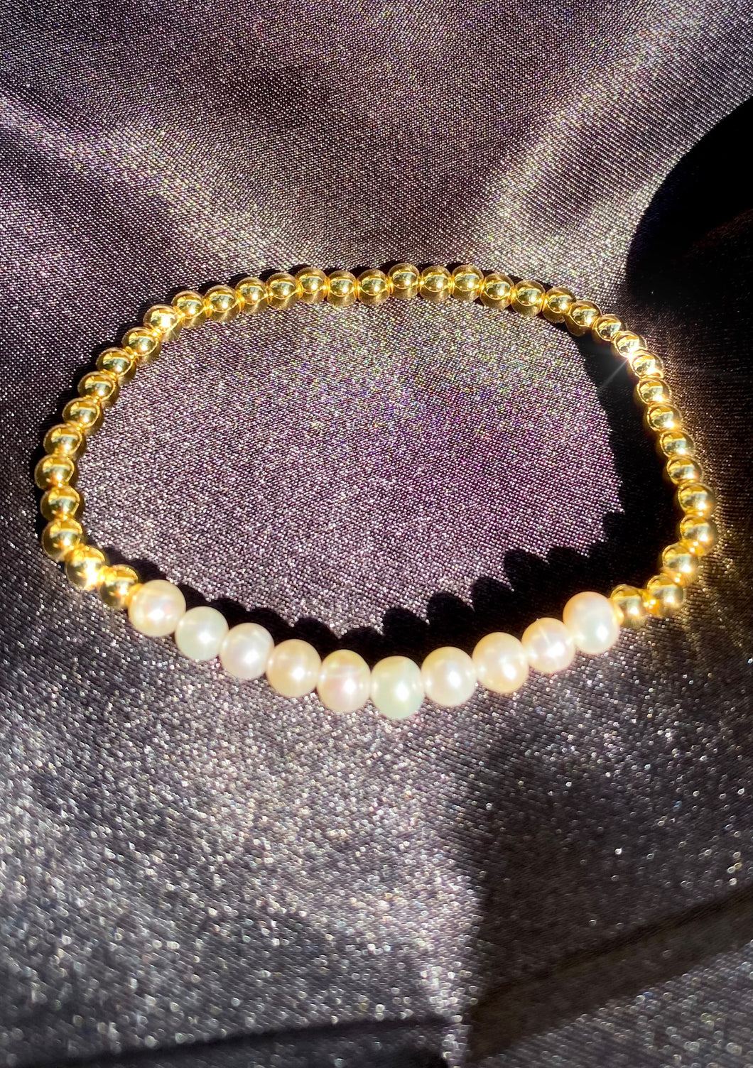 14k Pearl Bead Bracelet