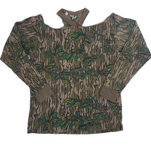 Vintage Mossy Oak Cold Shoulder Long Sleeve T-Shirt