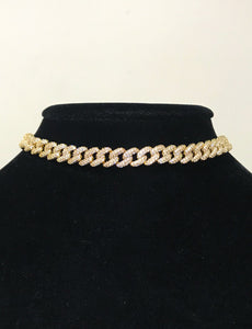 Pavé Chain Link Choker Necklace