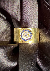Evil Eye Protection Ring in Gold
