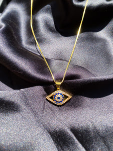 14k Evil Eye Necklace in Gold