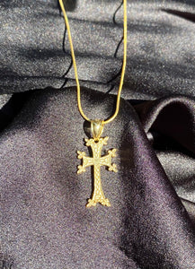 Armenian Cross Necklace in Gold