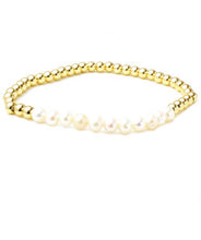 Load image into Gallery viewer, 14k Pearl Bead Bracelet

