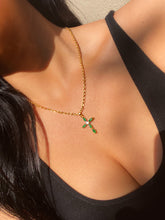 Load image into Gallery viewer, 24k Jade Cross Necklace
