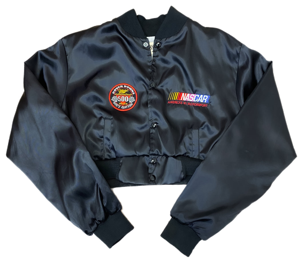 Vintage NASCAR Cropped Bomber Jacket