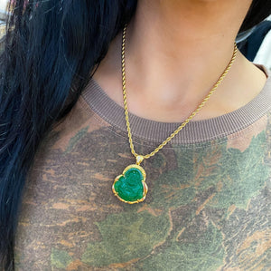 XL Green Jade Buddha Necklace