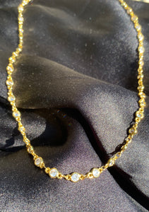 Svetlana Tennis Necklace in Gold