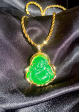 Load image into Gallery viewer, XL Green Jade Buddha Necklace

