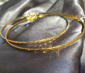 XL Gold Textured Hoops